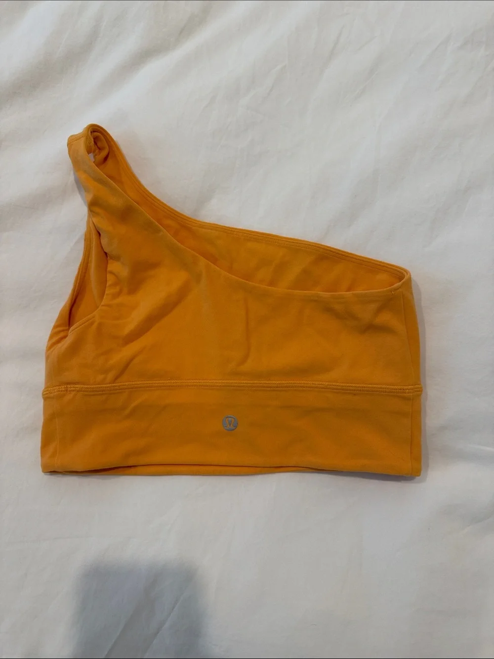Lululemon one shoulder sports bra size 6 orange